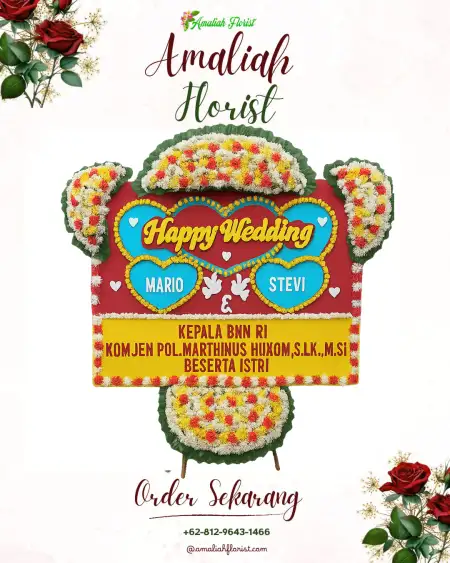 Papan Bunga Pernikahan Mlipak